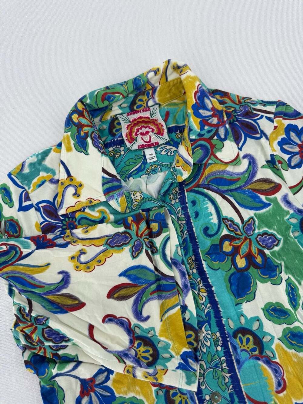 Johnny Was The Janie Favorite Kimono Sleeve Button Front Top Size XS